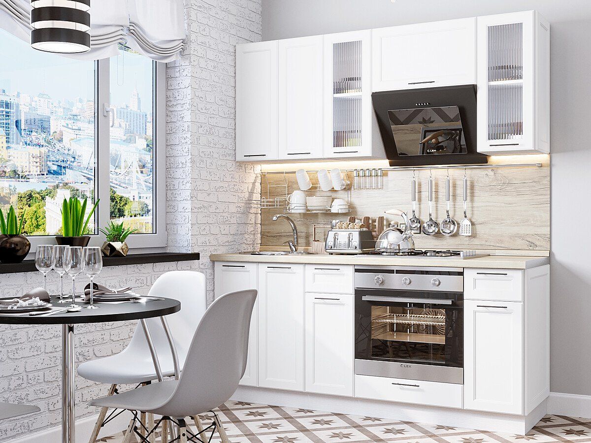 Кухня Барселона-01 Белый, Белый