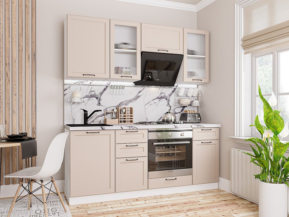 Кухня Барселона-02 Кашемир, Белый