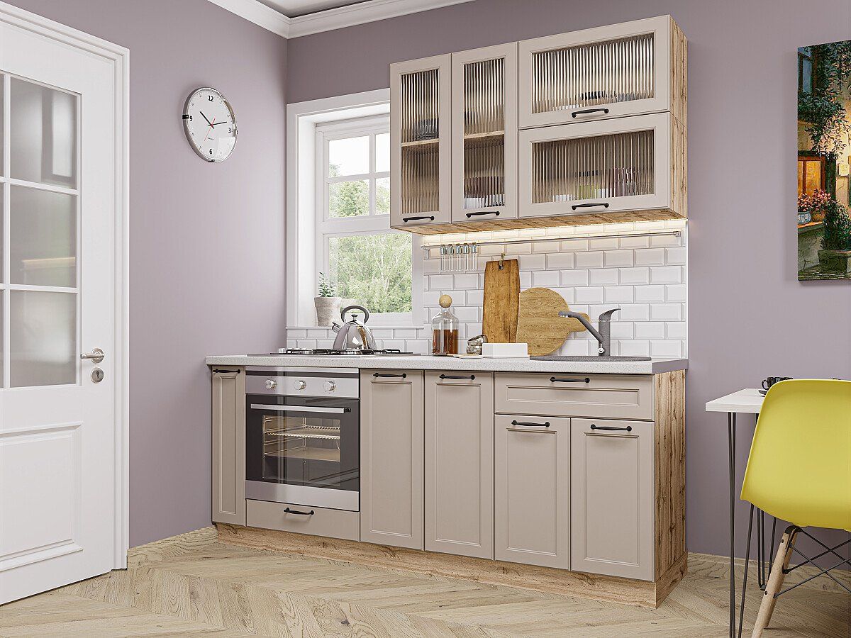 Кухня Барселона-03 Кашемир, Дуб Вотан