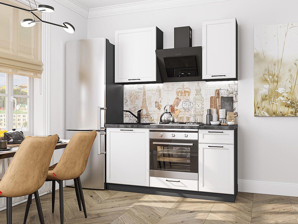 Кухня Барселона-06 Белый, Graphite
