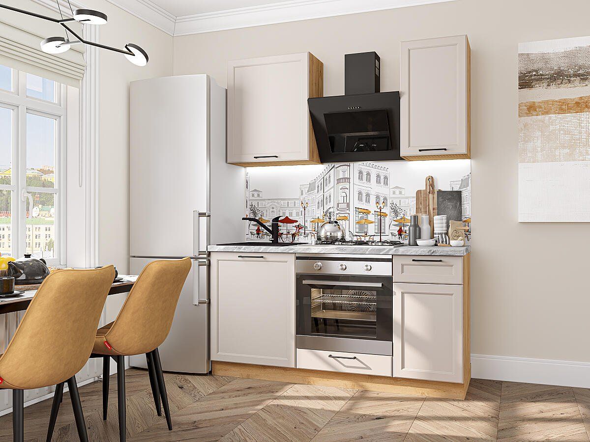 Кухня Барселона-06 Кашемир, Дуб Вотан