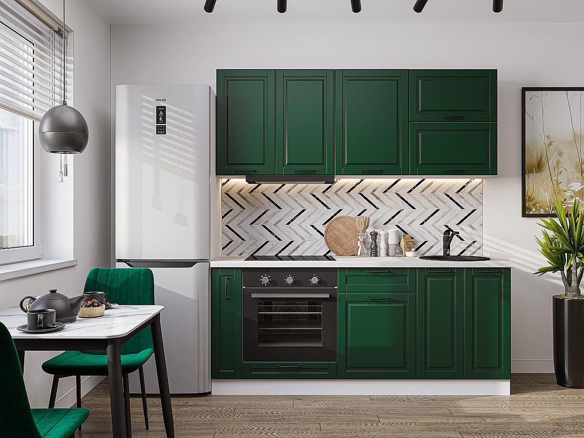 Кухня Дублин-01 Special Green, Белый