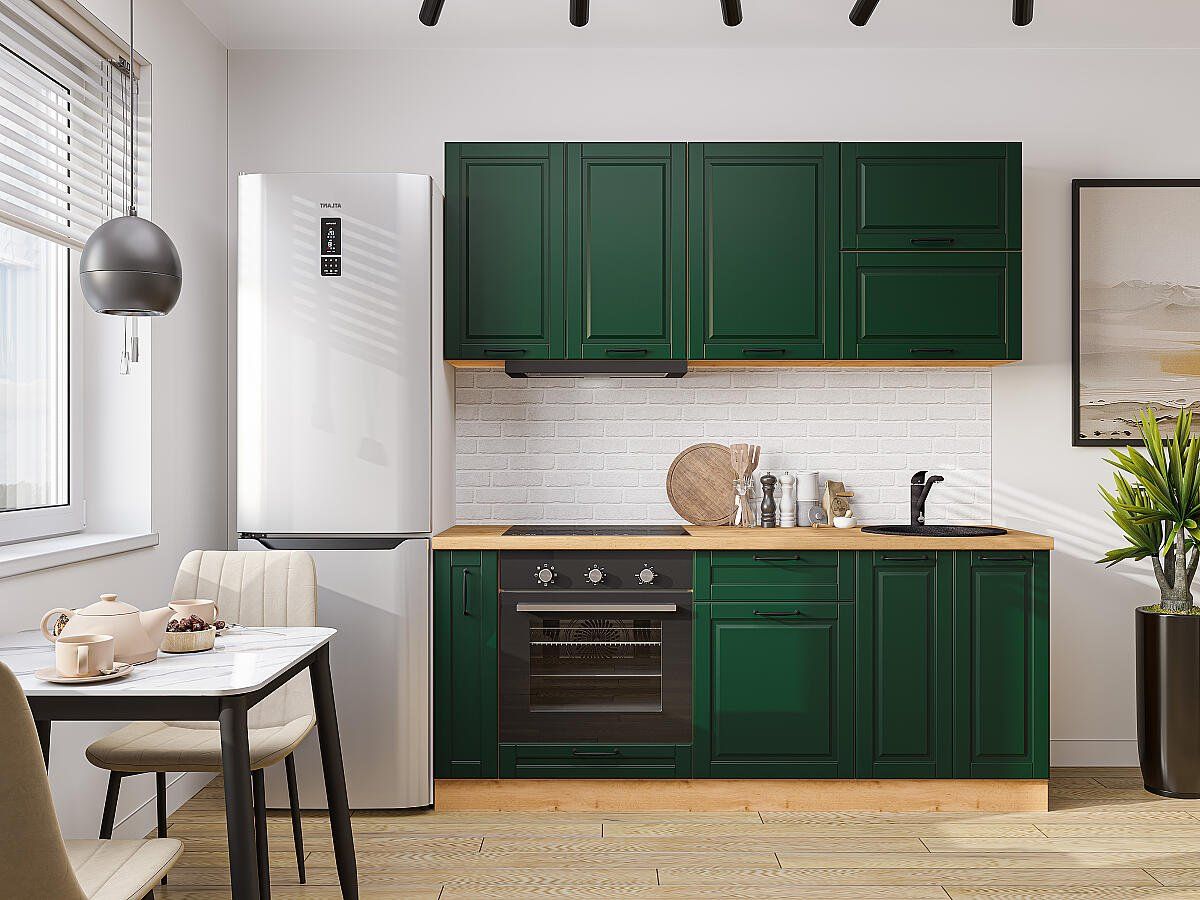 Кухня Дублин-01 Special Green, Дуб Вотан