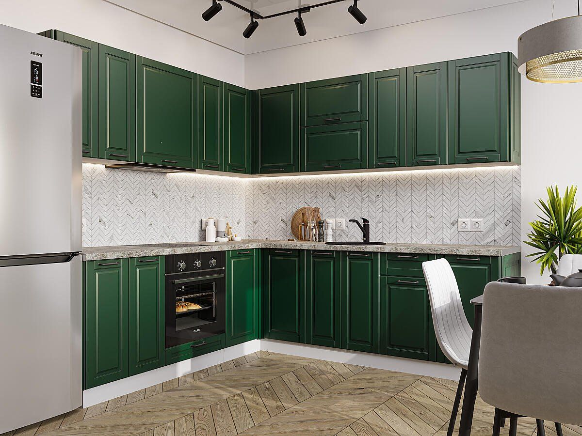 Кухня Дублин-02 Special Green, Белый