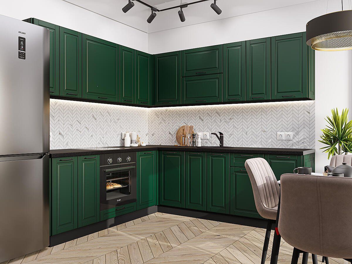 Кухня Дублин-02 Special Green, Graphite