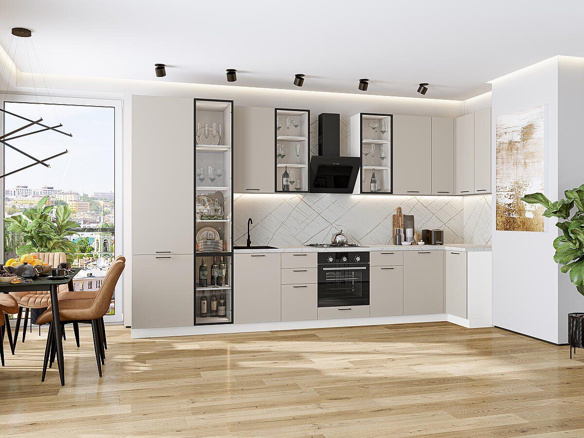 Кухня Флэт-05 Cashmere In 2S, Белый