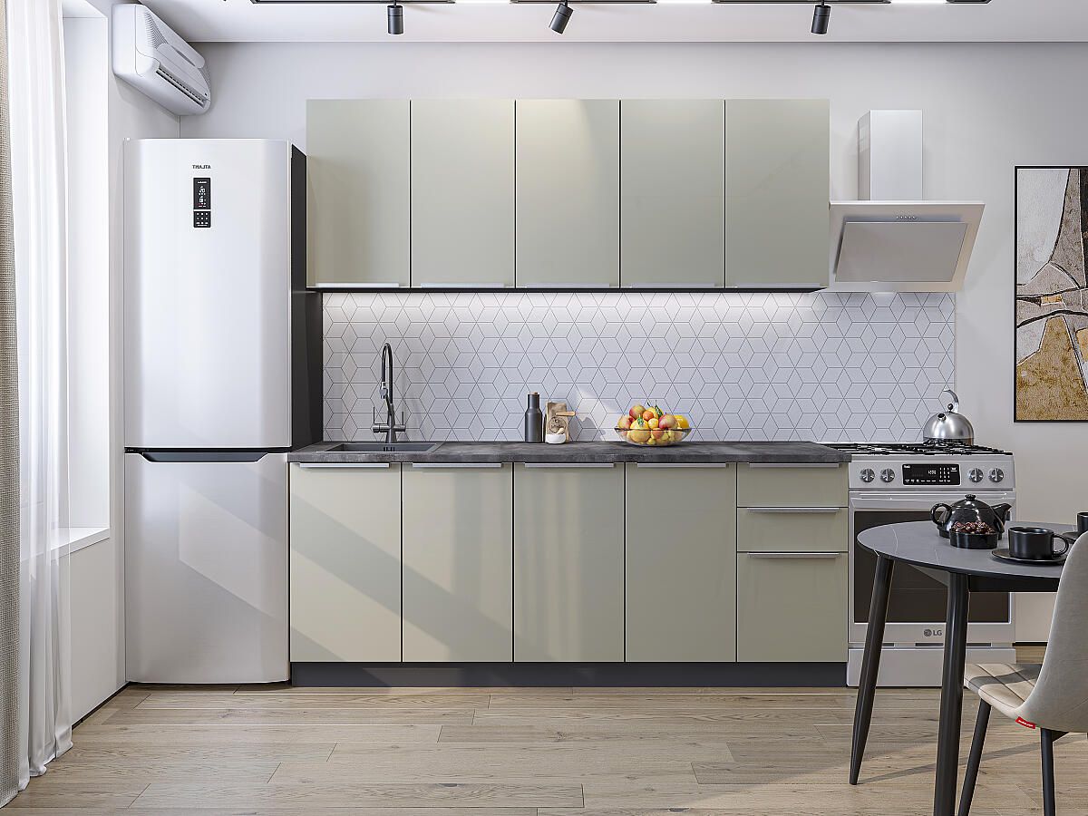 Кухня Фьюжн-11 Silky Grey, Graphite