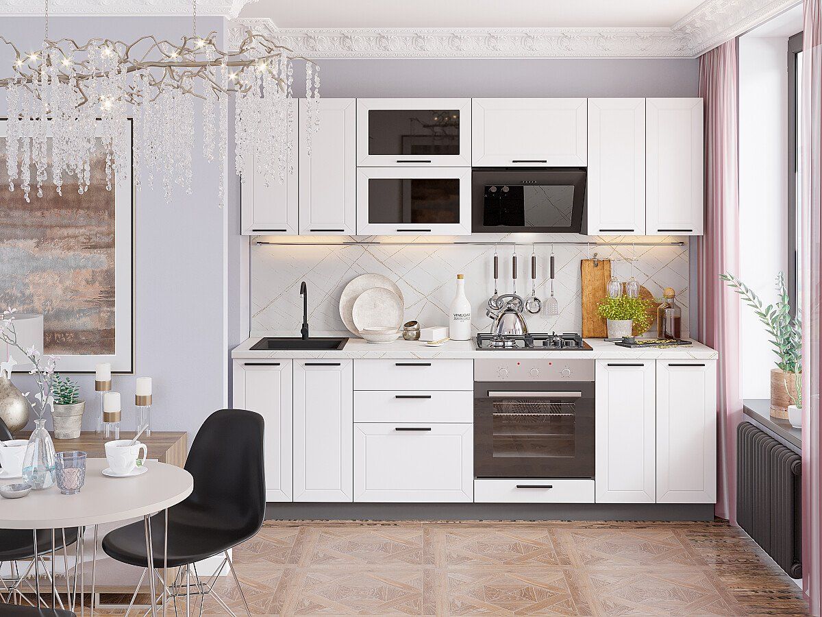 Кухня Глетчер-02 Айленд Силк, Graphite