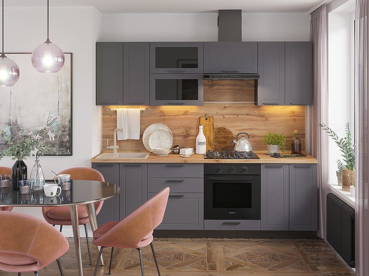 Кухня Глетчер-02 Маренго Силк, Graphite