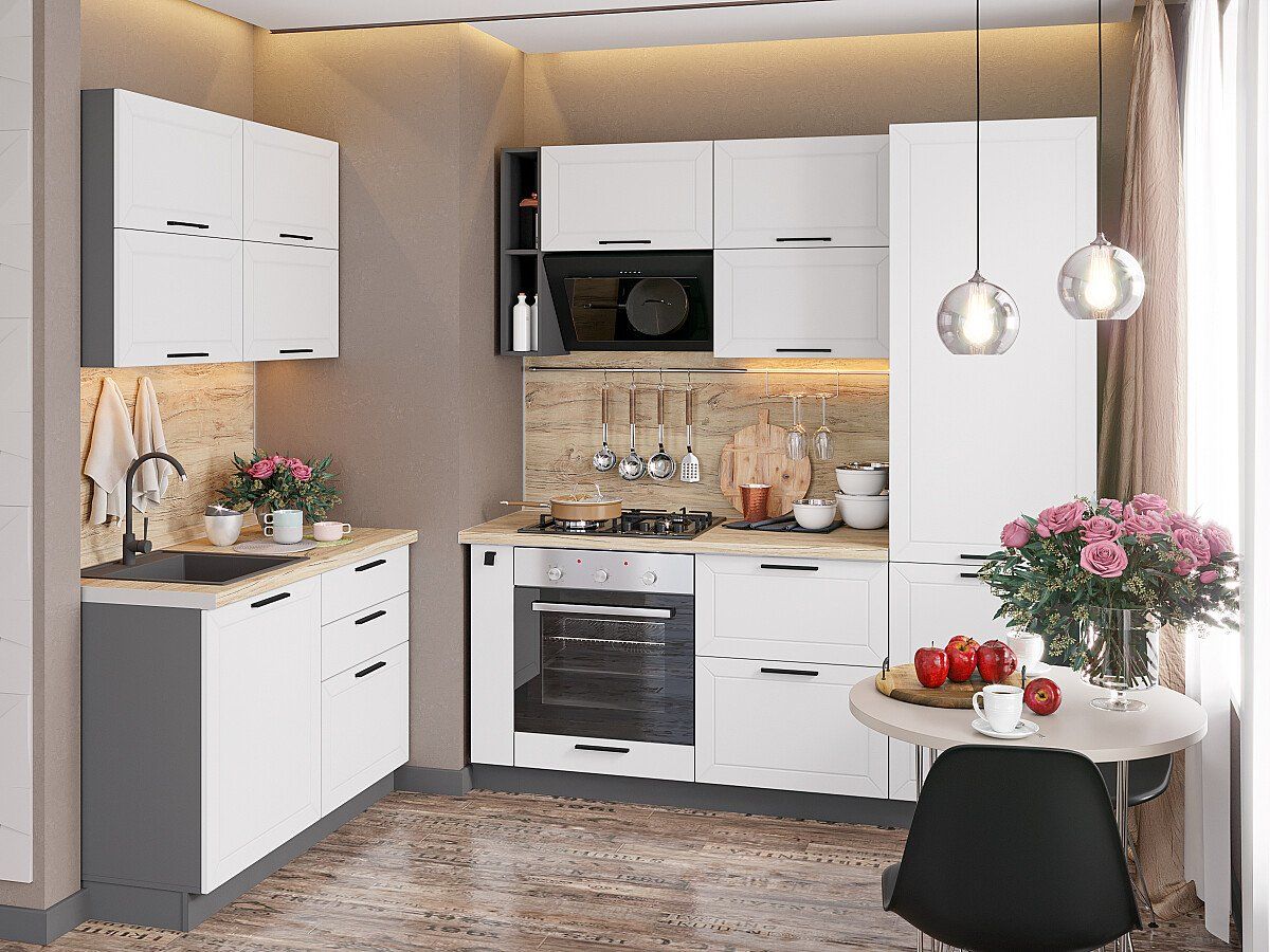 Кухня Глетчер-03 Айленд Силк, Graphite