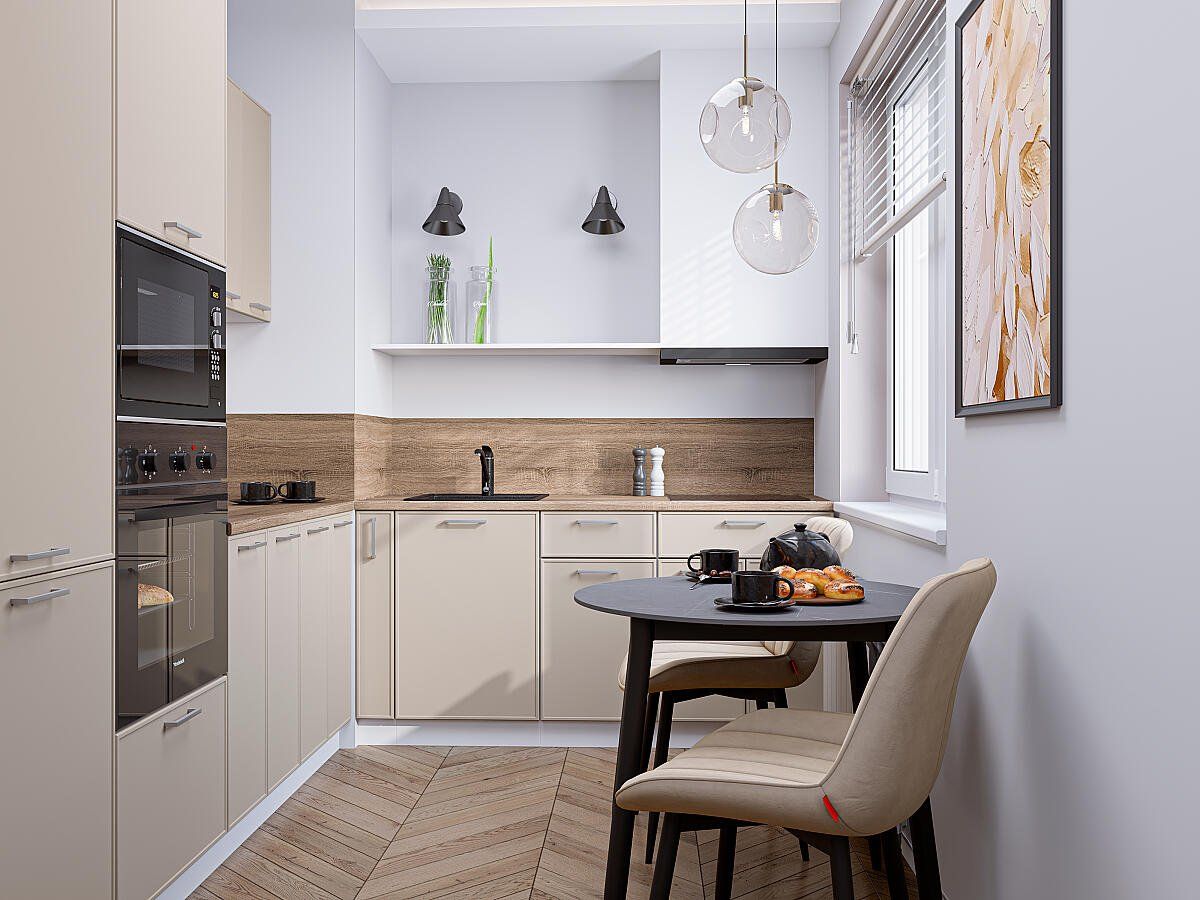 Кухня Квадро-02 Кашемир, Белый