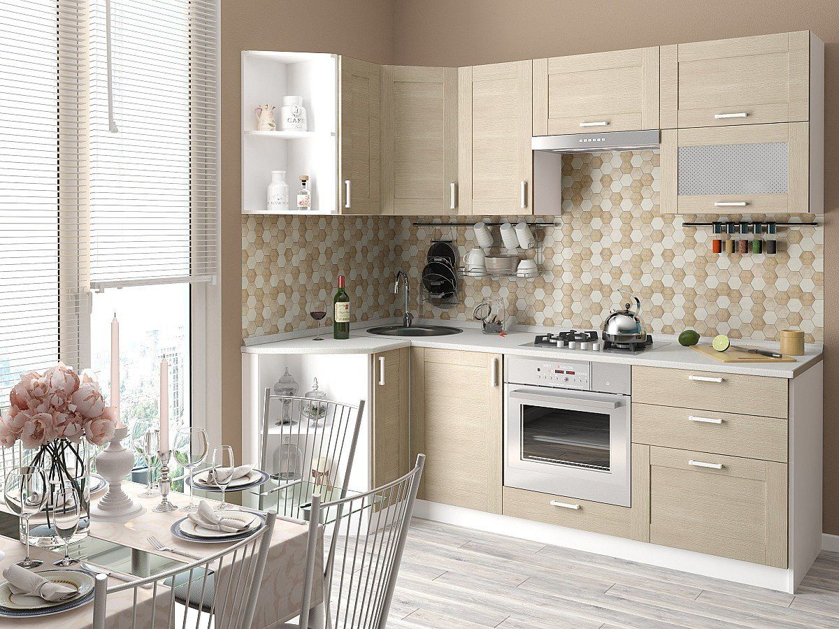 Кухня Лофт-03 Cappuccino Veralinga, Белый