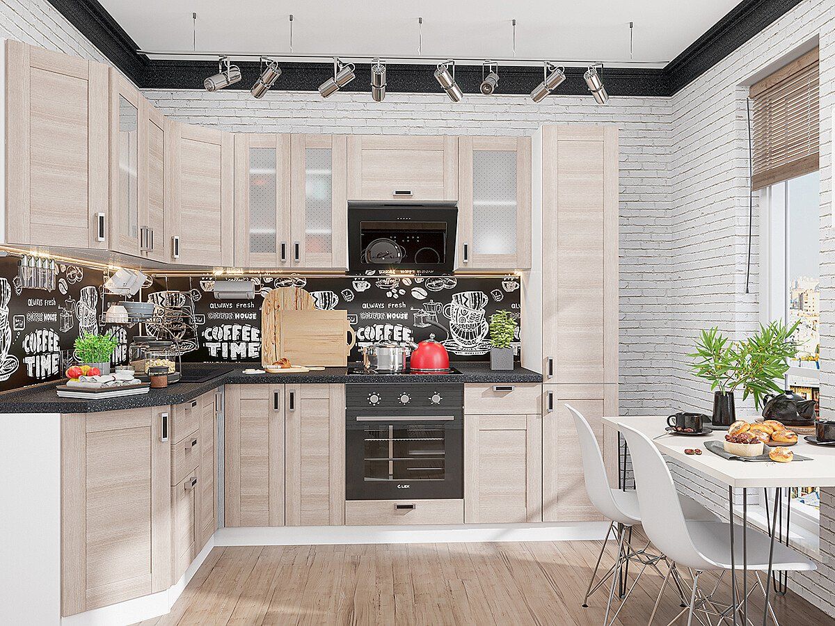 Кухня Лофт-04 Cappuccino Veralinga, Белый