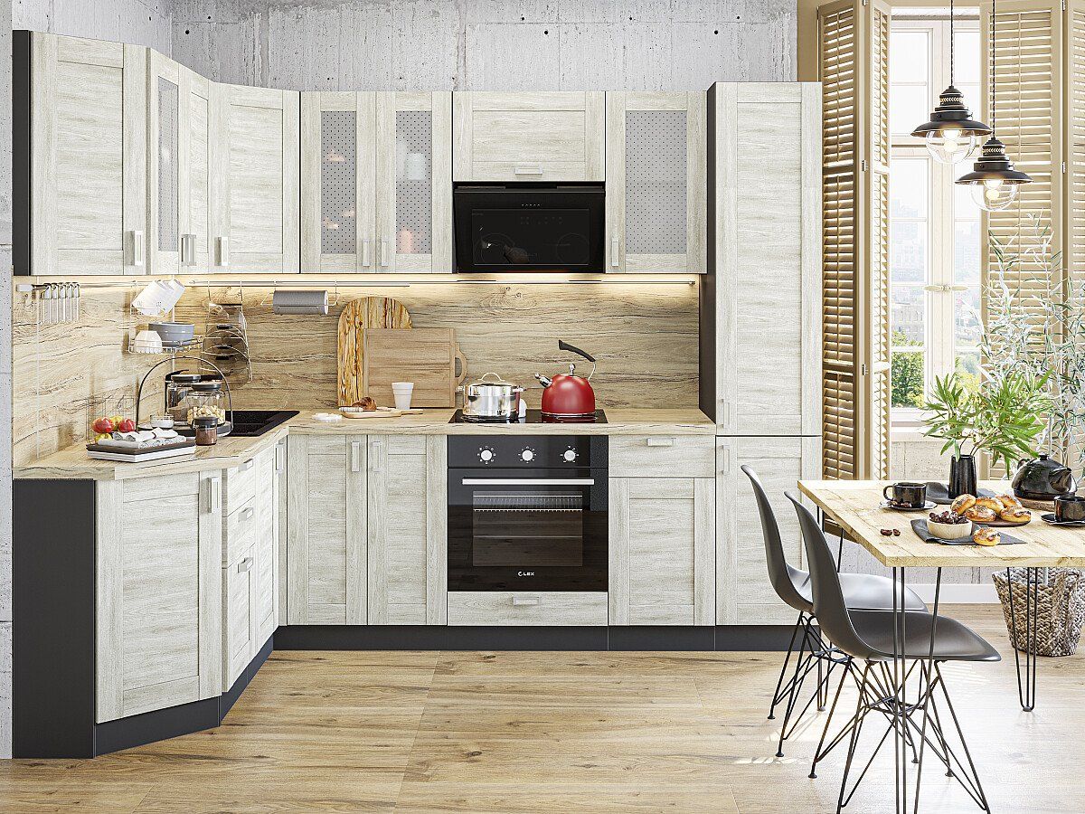 Кухня Лофт-04 Nordic Oak