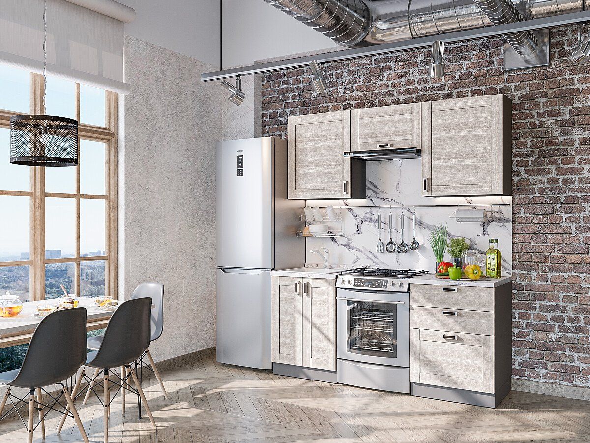 Кухня Лофт-05 Cappuccino Veralinga, Graphite