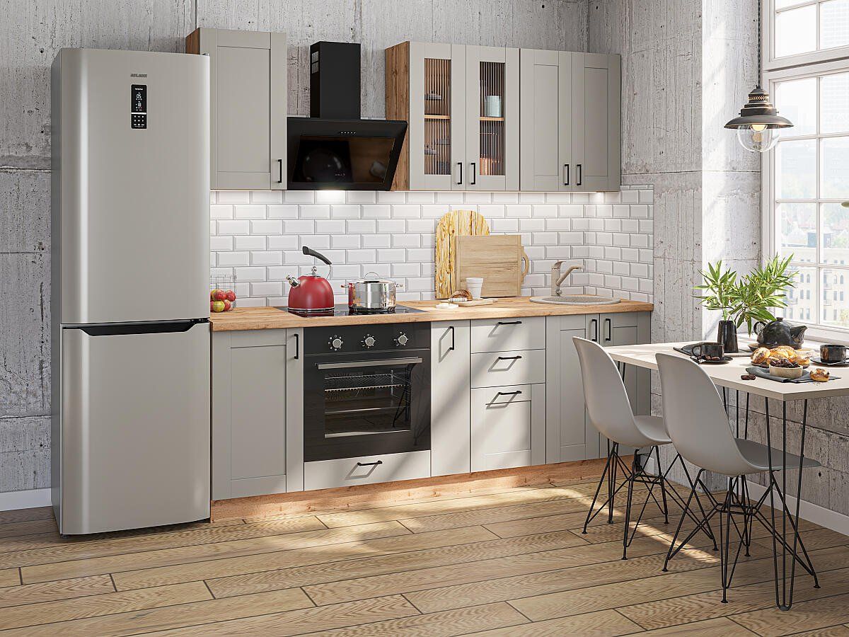 Кухня Лофт-07 Grey Silk, Дуб Вотан