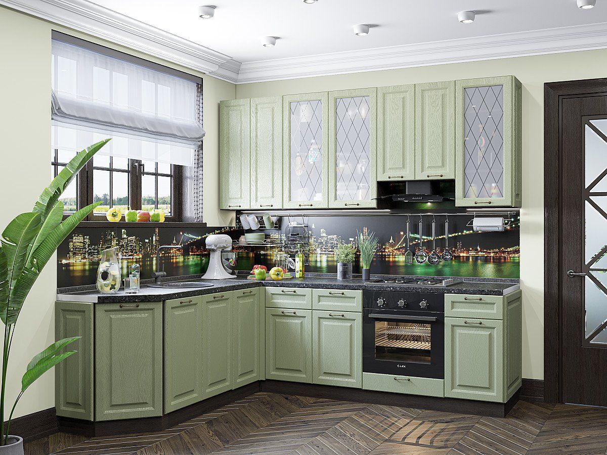 Кухня Ницца-03 Дуб оливковый, Graphite