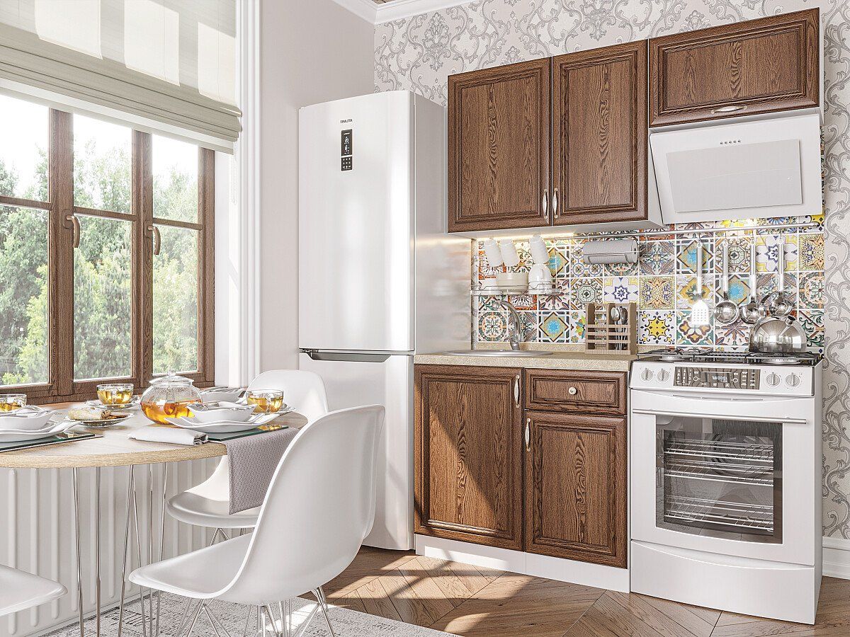 Кухня Шале-04 Brown Dreamline, Белый