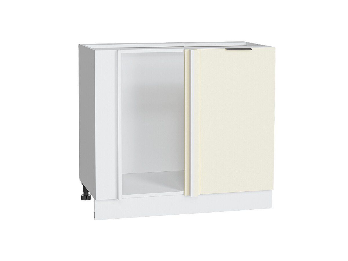 Кухня Шкаф нижний угловой Терра Ваниль Софт-Белый, Белый