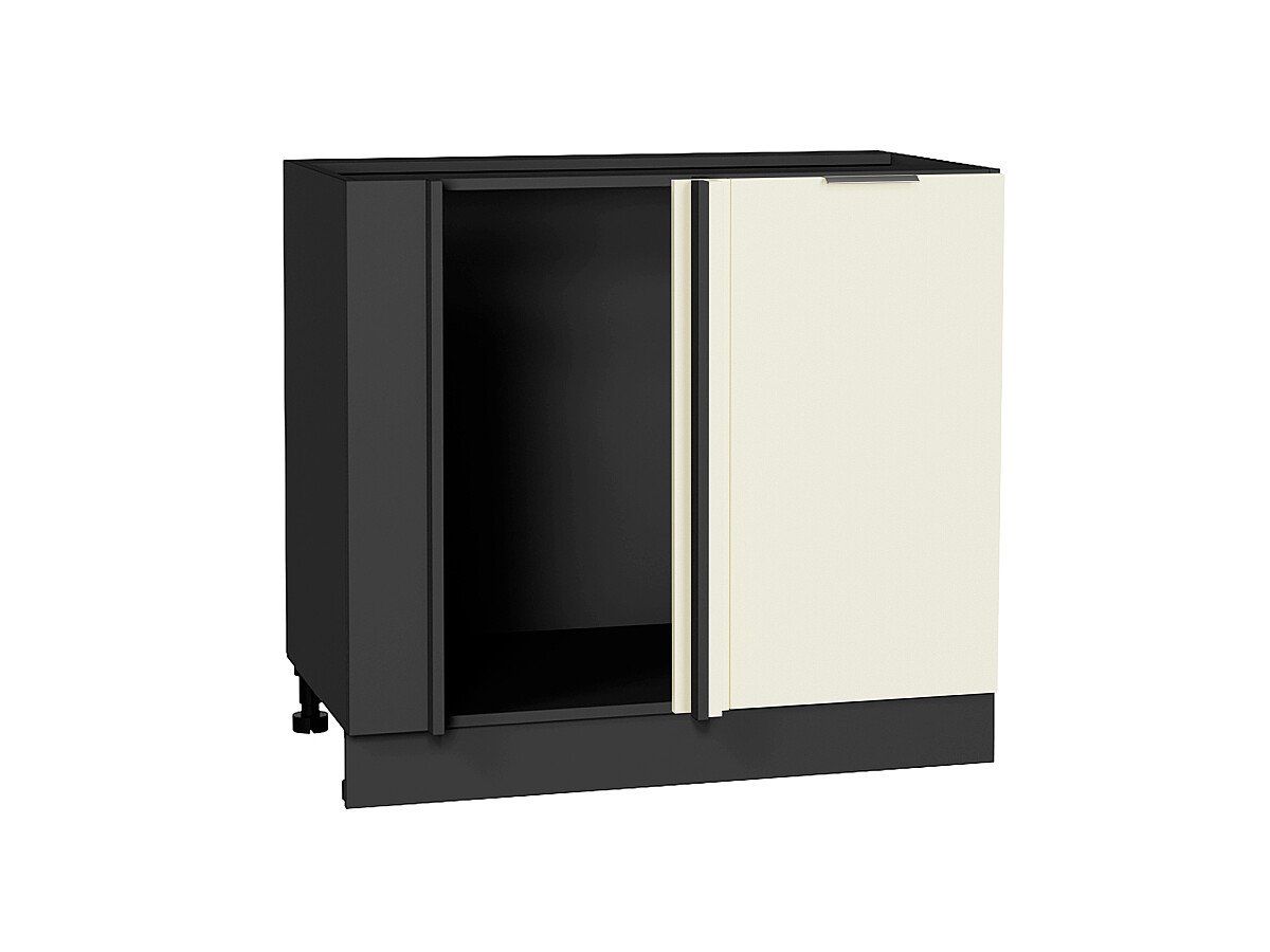 Кухня Шкаф нижний угловой Терра Ваниль Софт-Graphite, Graphite