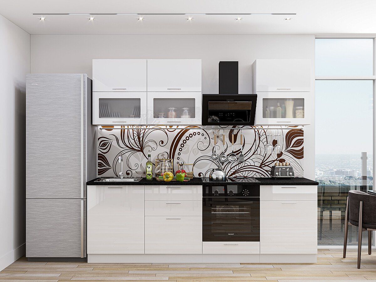 Кухня Валерия-М-01 Белый глянец, Белый