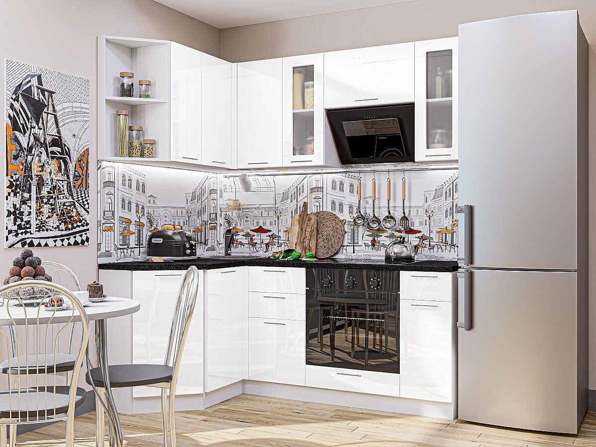 Кухня Валерия-М-04 Белый глянец, Белый