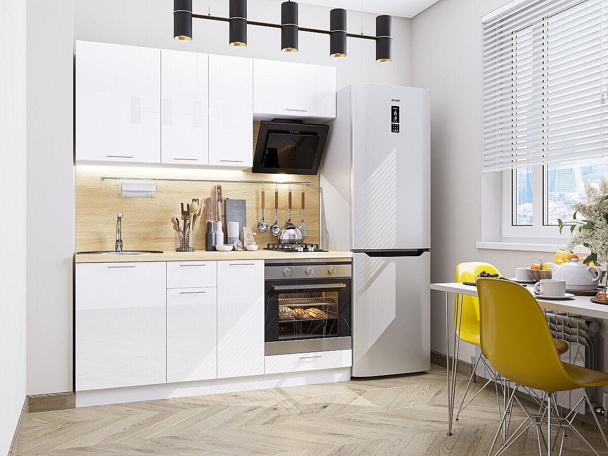 Кухня Валерия-М-06 Белый глянец, Белый