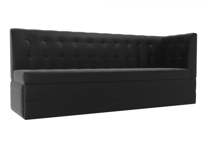 100389 Кухонный диван Бриз с углом | Экокожа | Черный