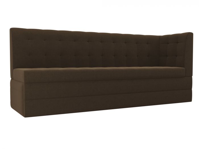 100380 Кухонный диван Бриз с углом | Микровельвет | Коричневый