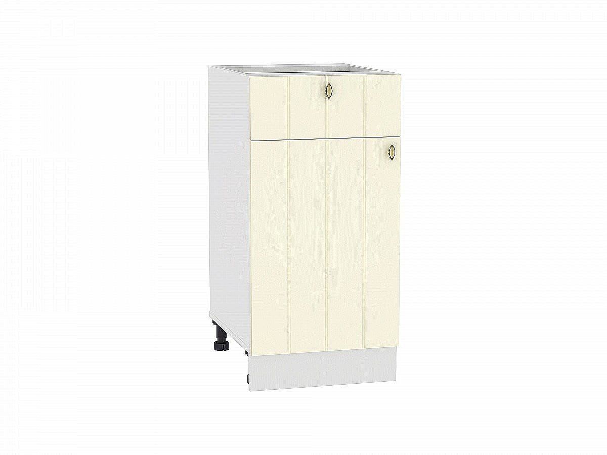 Кухонный модуль. Шкаф нижний с 1-ой дверцей и ящиком Прованс Ваниль, Белый