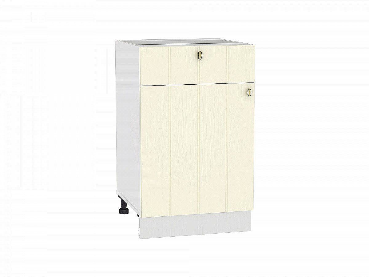 Кухонный модуль. Шкаф нижний с 1-ой дверцей и ящиком Прованс Ваниль, Белый