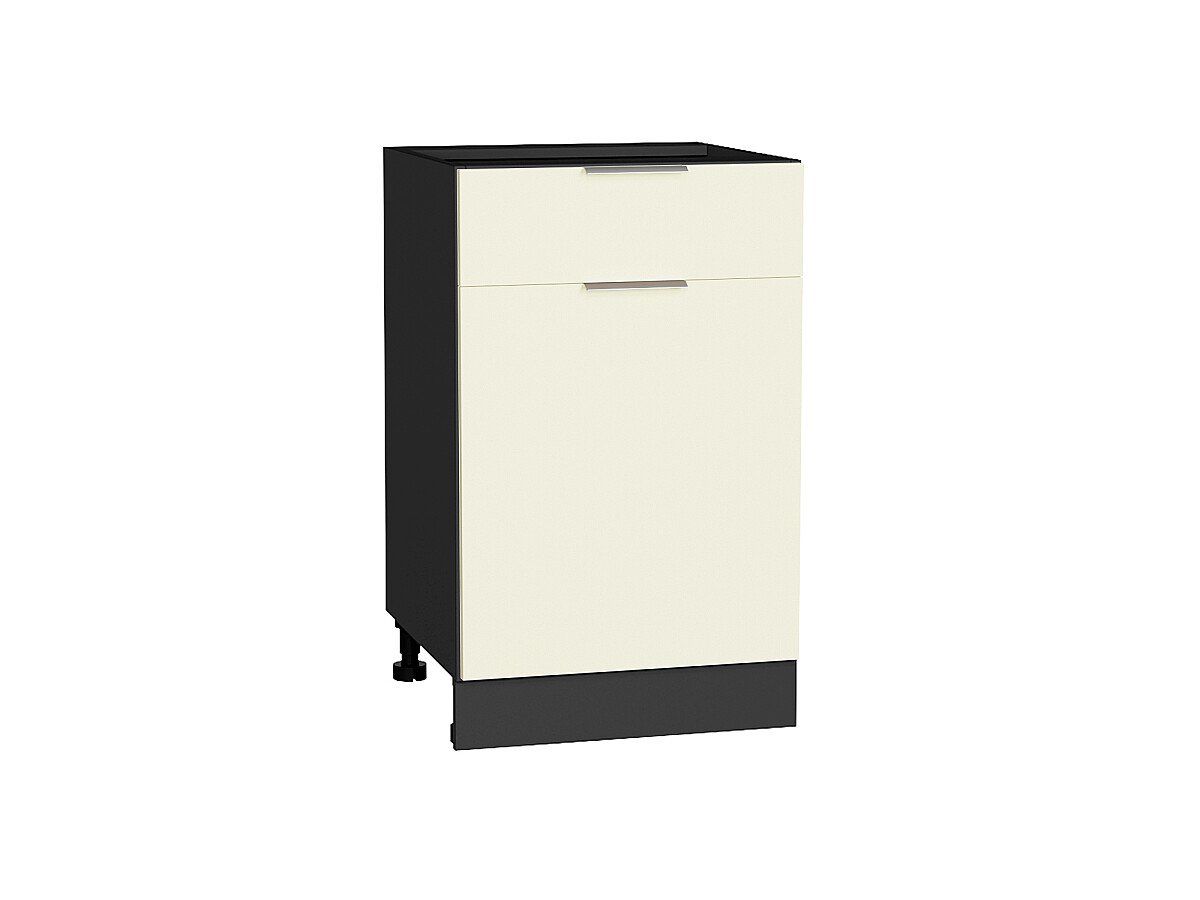 Кухонный модуль. Шкаф нижний с 1-ой дверцей и ящиком Терра Ваниль Софт, Graphite