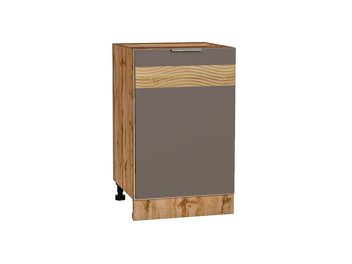 Кухонный модуль. Шкаф нижний с 1-ой дверцей Терра DL Смоки Софт, Дуб Вотан