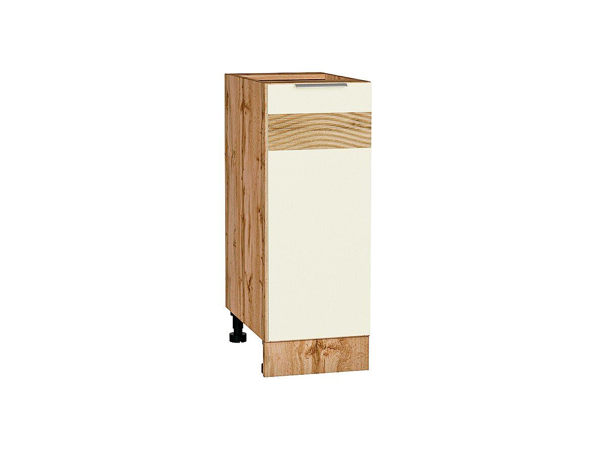 Кухонный модуль. Шкаф нижний с 1-ой дверцей Терра DL Ваниль Софт, Дуб Вотан
