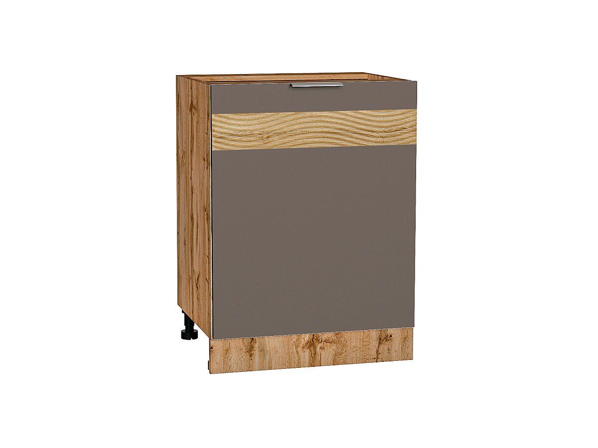 Кухонный модуль. Шкаф нижний с 1-ой дверцей Терра DR Смоки Софт, Дуб Вотан