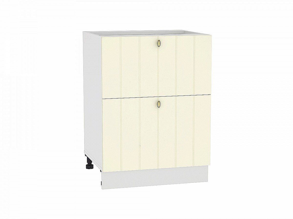 Кухонный модуль. Шкаф нижний с 2-мя ящиками Прованс Ваниль, Белый
