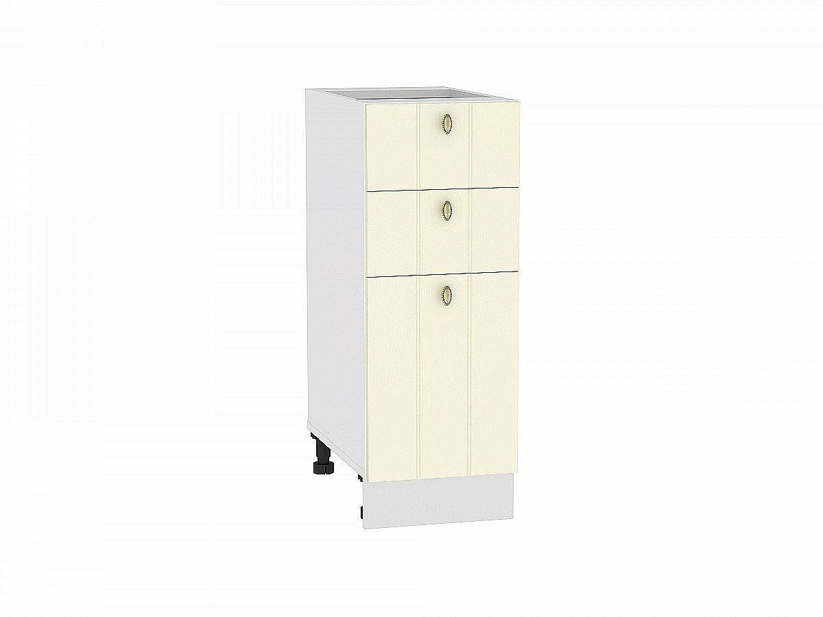 Кухонный модуль. Шкаф нижний с 3-мя ящиками Прованс Ваниль, Белый