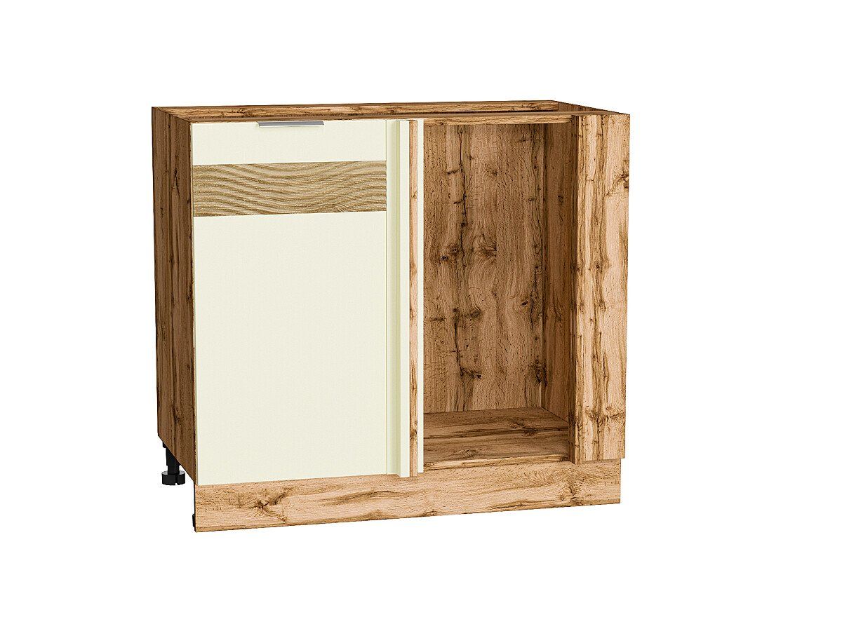 Кухонный модуль. Шкаф нижний угловой Терра DL Ваниль Софт, Дуб Вотан