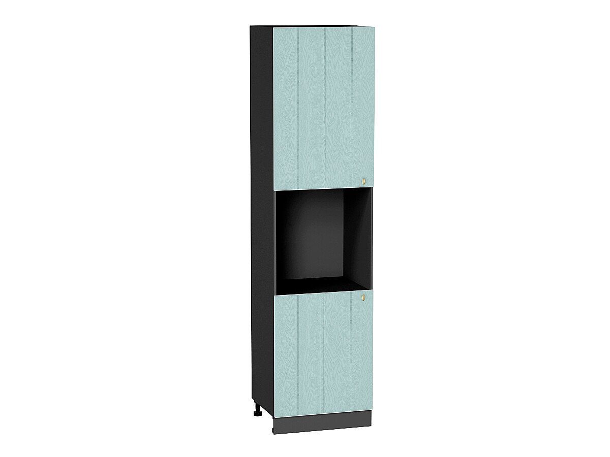 Кухонный модуль. Шкаф пенал с 2-мя дверцами под технику Прованс Гoлyбoй, Graphite