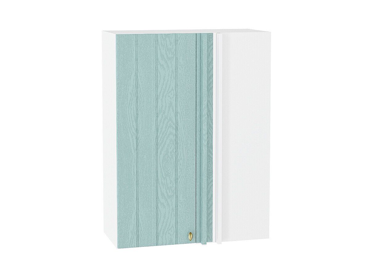 Кухонный модуль. Шкаф верхний прямой угловой Прованс Голубой, Белый