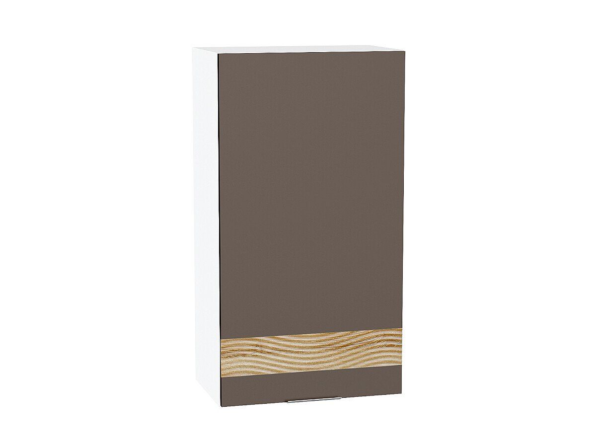 Кухонный модуль. Шкаф верхний с 1-ой дверцей Терра DR Смоки Софт, Белый