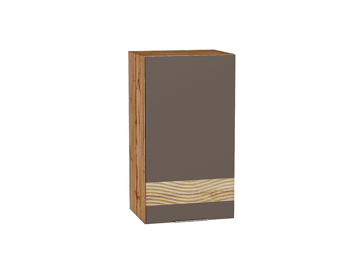 Кухонный модуль. Шкаф верхний с 1-ой дверцей Терра DR Смоки Софт, Дуб Вотан