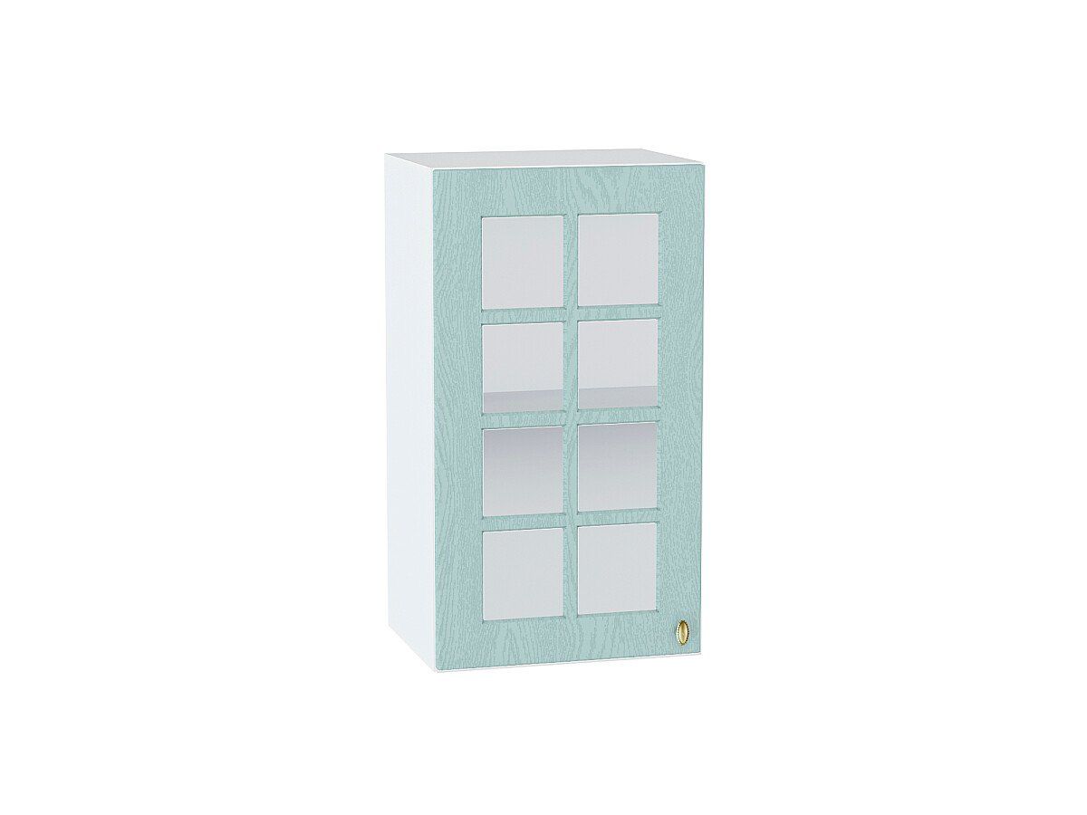 Кухонный модуль. Шкаф верхний с 1-ой остекленной дверцей Прованс Гoлyбoй, Белый