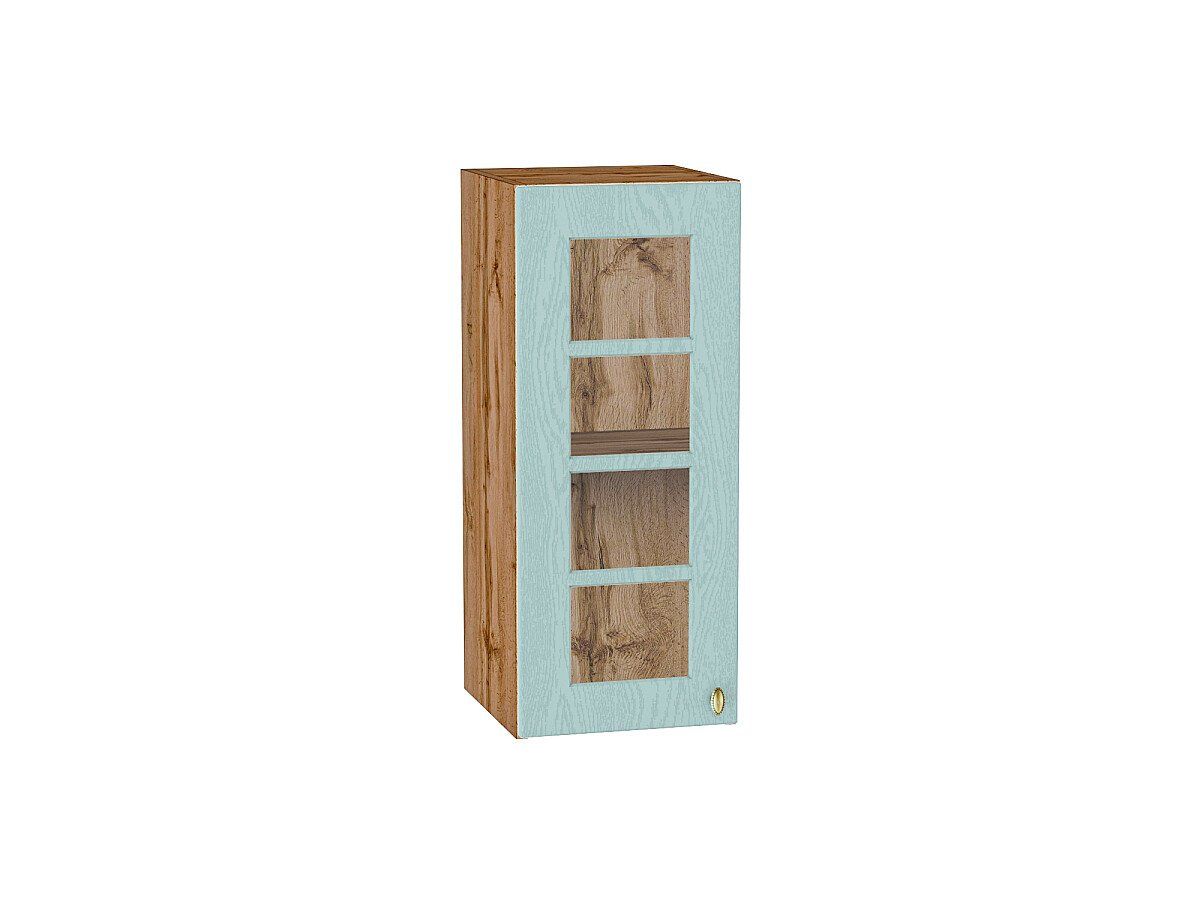 Кухонный модуль. Шкаф верхний с 1-ой остекленной дверцей Прованс Гoлyбoй, Дуб Вотан