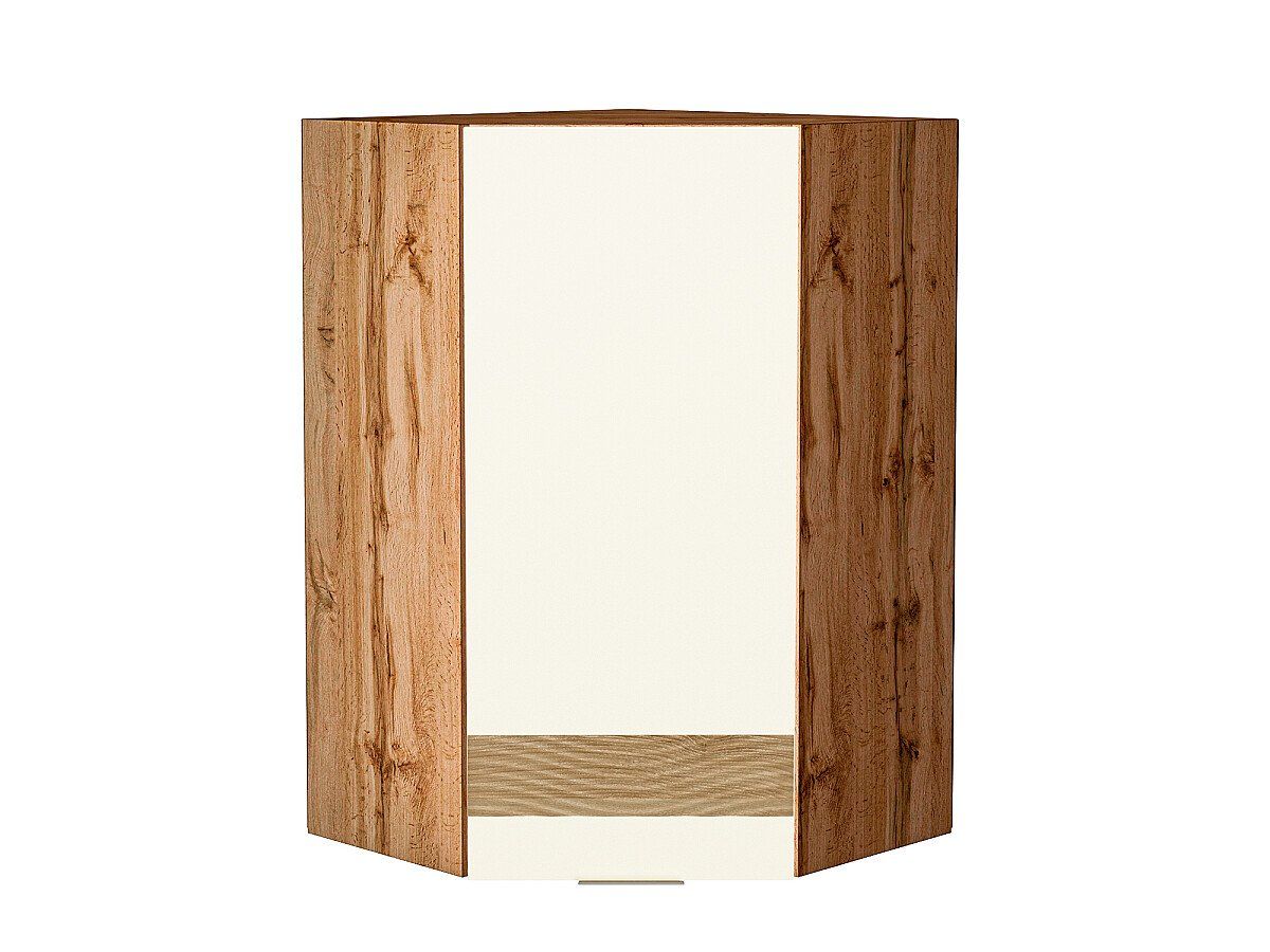 Кухонный модуль. Шкаф верхний угловой Терра DL Ваниль Софт, Дуб Вотан