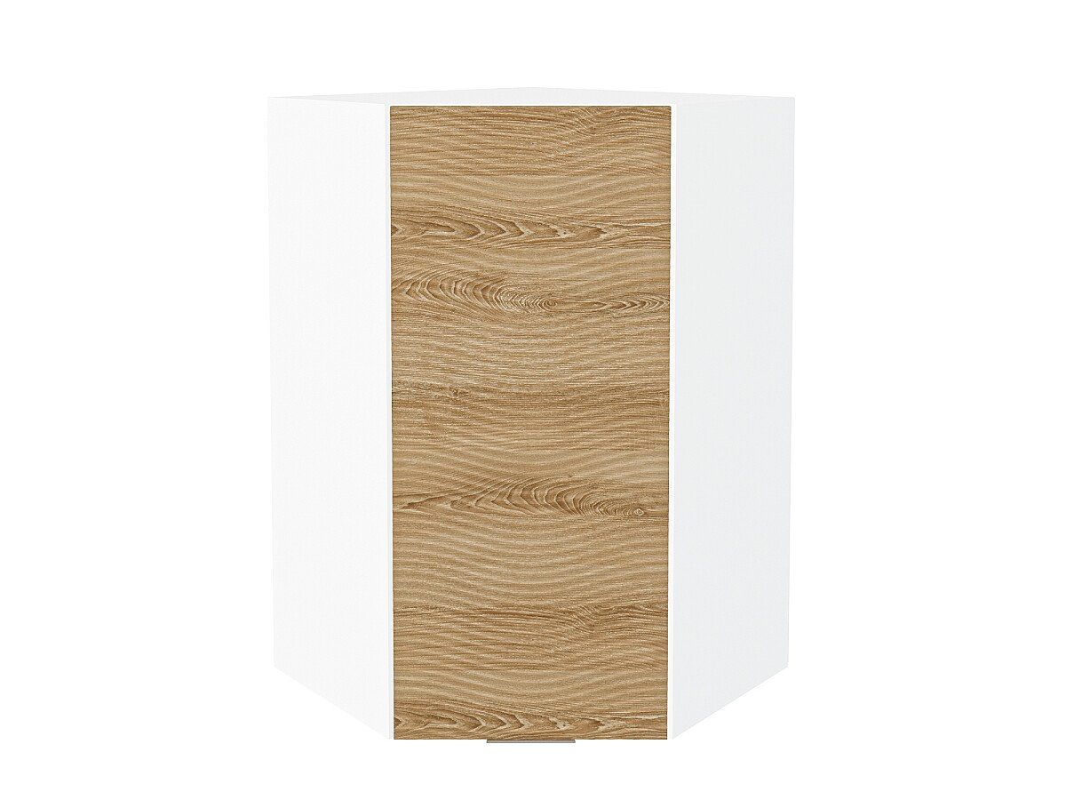 Кухонный модуль. Шкаф верхний угловой Терра W Ель Карпатская, Белый