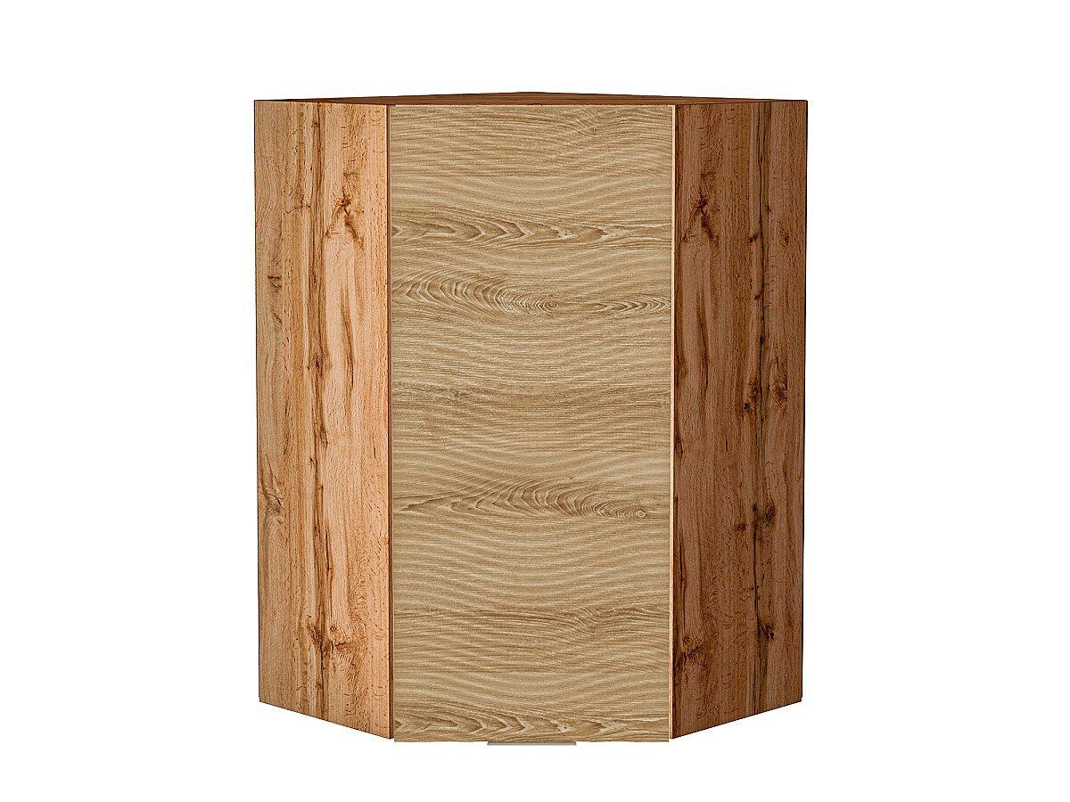 Кухонный модуль. Шкаф верхний угловой Терра W Ель Карпатская, Дуб Вотан