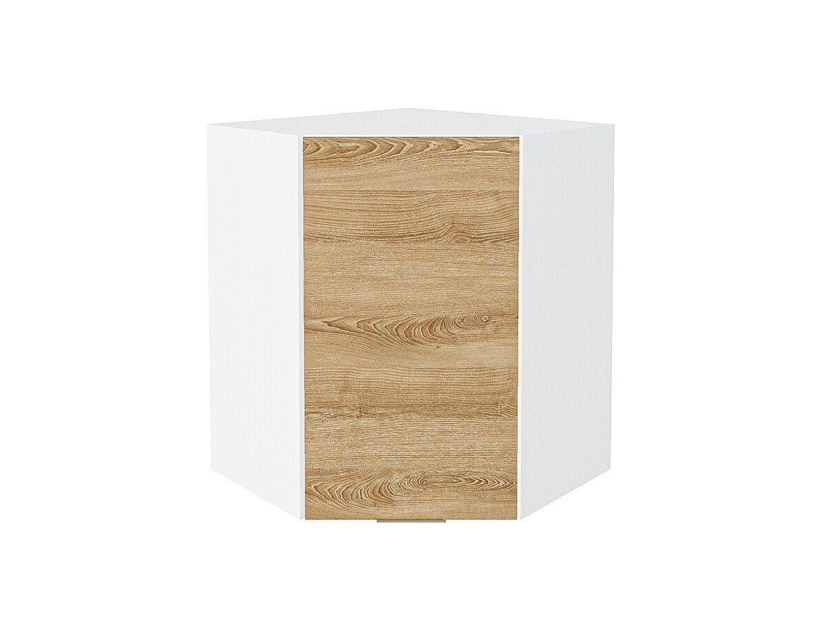 Кухонный модуль. Шкаф верхний угловой Терра Ель Карпатская, Белый