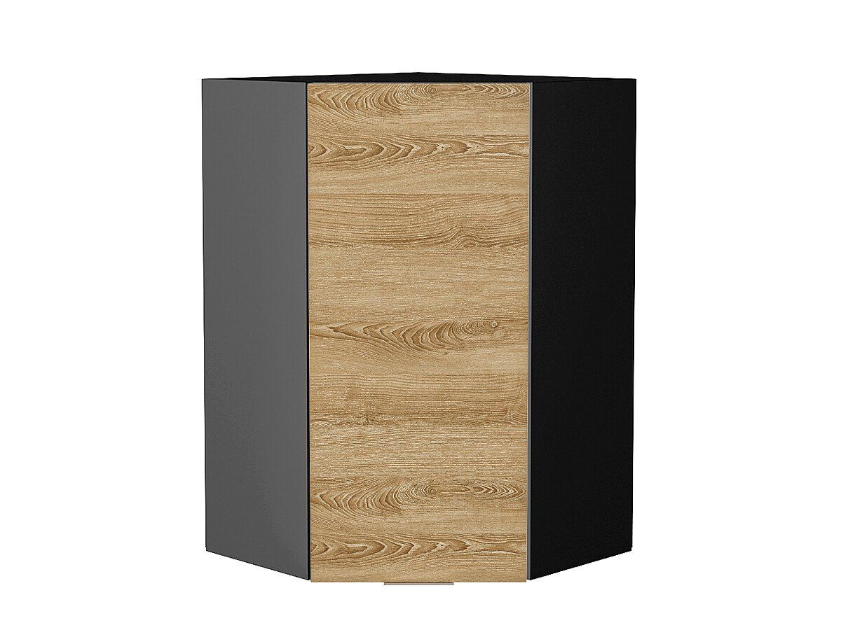 Кухонный модуль. Шкаф верхний угловой Терра Ель Карпатская, Graphite