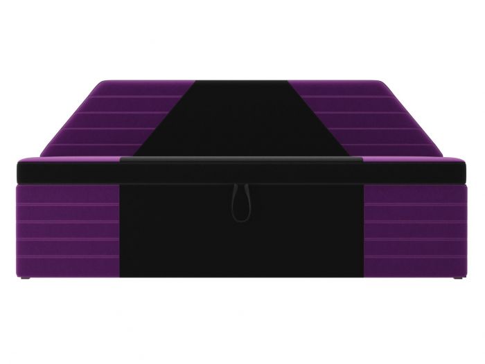 107431 Кухонный прямой диван Дуглас | Микровельвет | черный | фиолетовый